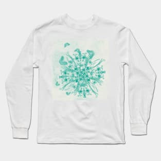 teal bouquet and butterflies Long Sleeve T-Shirt